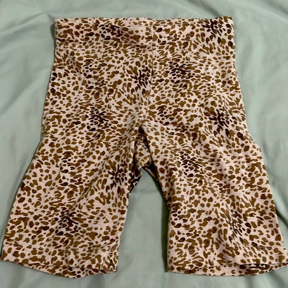 Leopard girls shorts 10-12 large